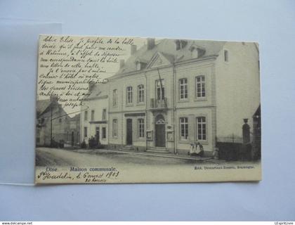 OLNE Maison Communale Animée Carte Postale Précurseur  Postcard CP AK PK