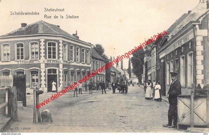Scheldewindeke - Statiestraat - Rue de la Station - A La Concorde - C. Van Pamel - Oosterzele