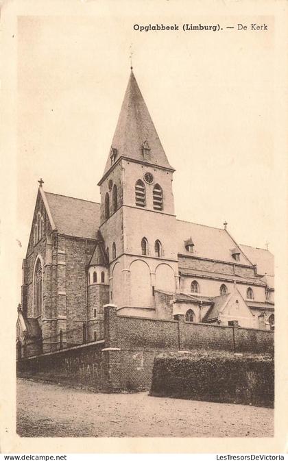 [-15%] BELGIQUE - Opglabbeek - De Kerk - Huis Geurts Horlogemakerij - E. Beernaert - vue générale - Carte postale ancien