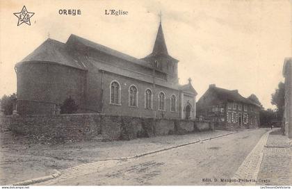 [-50%] BELGIQUE - OREYE - LEglise - Edit D Mangon Poitevin - Carte Postale Ancienne