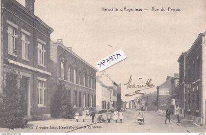 Hermalle-sous-Argenteau : rue du perron  ( ecrit 1908 avec timbre )