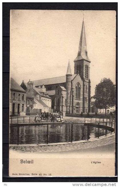 Belgique - Beloeil - L'Eglise - Enfants, Plan d'eau