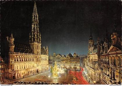 BR14556 Bruxelles Un coin de la Grande Place la nuit belgium