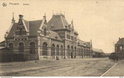 PC BELGIUM PÉRUWELZ STATION RAILWAY STATION (a51289)