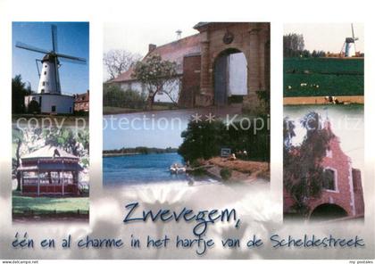 Zwevegem NL Muehle Pavillon Tor Seepartie