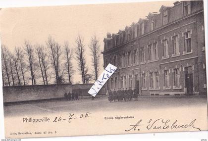 Philippeville : ecole régimentaire  (  carte  NELS serie 87 n° 5 )   1905