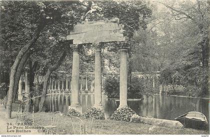 CPA Paris le parc Monceau les ruines