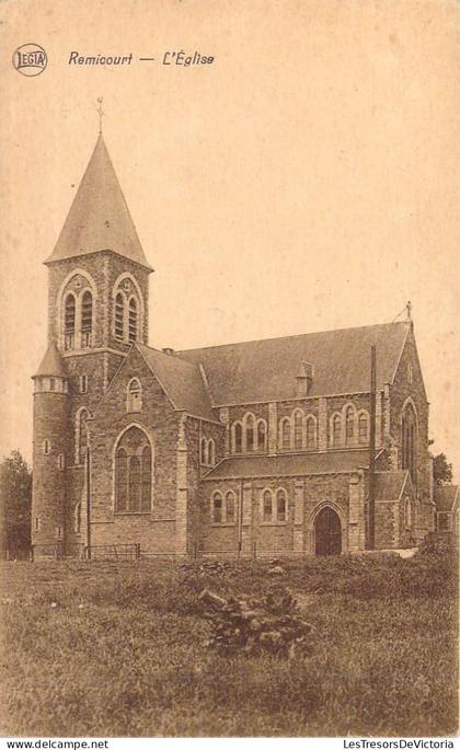 [-50%] BELGIQUE - REMICOURT - LEglise - Edit H Kaquet - Carte Postale Ancienne