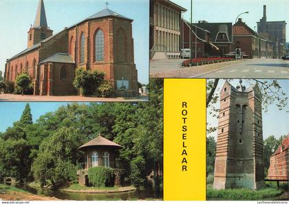 BELGIQUE - Rotselaar - Kerk - Gemeentehuis - Monfortanen college - Uitg Meerdal Fil - Multivue - Carte Postale
