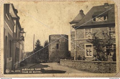 SAINT-VITH SANKT-VITH tour de Buchel Buëchler turm CP PK verl. Lutz postée entre 1940-1950