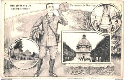 CPA  Carte postale Belgique Montaigu Un bonjour de Montaigu Multi vues 1921 VM66095