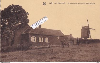 SILLY centre :  La ferme et le moulin du Haut-Buisson    (  CPA carnet )