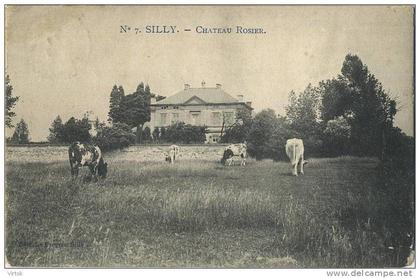 Silly :  Chateau Rosier  (  ecrit avec timbre 1 cent ,  carte Marcovici )  (  koeien , vache )