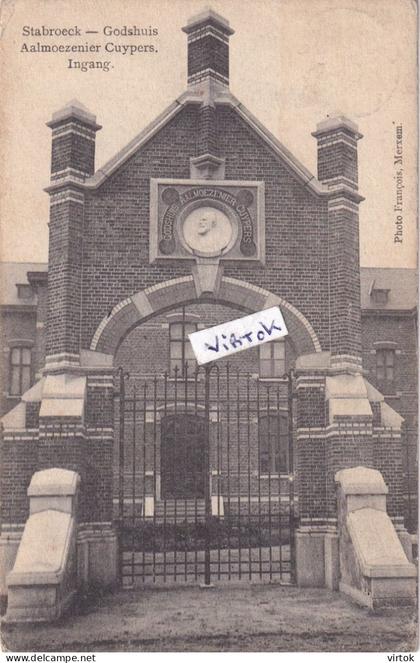 STABROEK :  Godshuis  Aalmoezenier Cuypers  (  photo Francois  met zegel 190x )