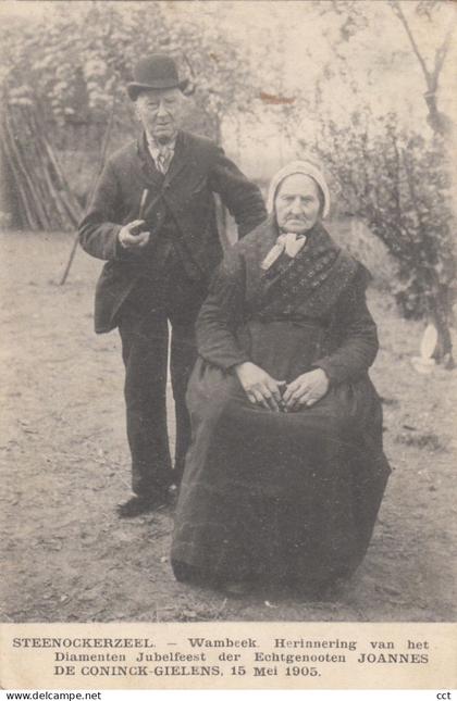 Steenokkerzeel  Steenockerzeel   Wambeek  Herinnering van het diamanten Jubelfeest De Coninck-Gielens