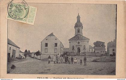 Belgique - TELLIN (Lux.) Église et presbytère