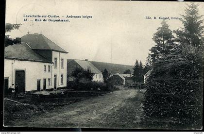 LAVACHERIE- Sur - Ourthe - Rue de Baquaissart  - obl. BACONFOY-TENNEVILLE - 27/08/1907