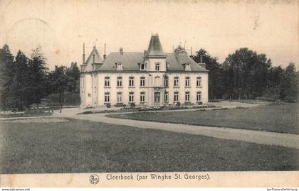 BELGIQUE - Cleerbeek - Winghe St Georges - Ed Nels - oblit 1910 - monument - cour - jardin - Carte postale ancienne