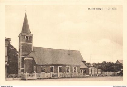 BELGIQUE - St Joris Winge - de Kerk - église - religion - portail - Uitg Wertoy Schilder - Carte Postale Ancienne