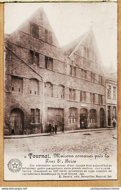 18097 / België TOURNAI Henegouwen Doornik Maisons Romanes près la Tour St Saint-BRICE Belgique