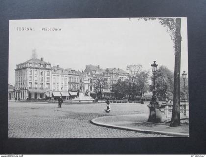 AK um 1910 Tournai Place Bara. Marktplatz