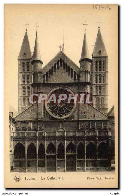 CPA Belgique Tournai La cathedrale