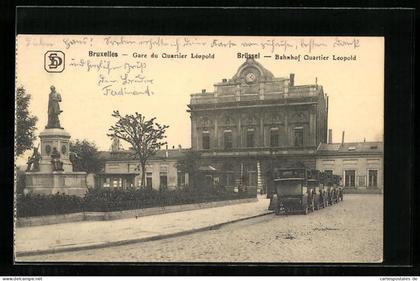 AK Brüssel / Bruxelles, Bahnhof Quartier Leopold