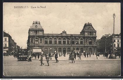 AK Brüssel / Bruxelles, Gare du Nord - Bahnhof