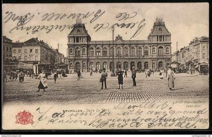 AK Brüssel / Bruxelles, Gare du Nord, Bahnhof