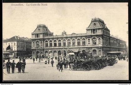 AK Bruxelles, La Gare du Nord, Bahnhof