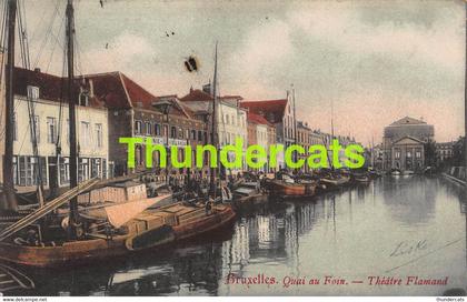 CPA BRUXELLES QUAI AU FOIN THEATRE FLAMAND