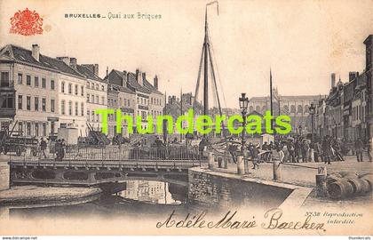 CPA BRUXELLES QUAI AUX BRIQUES