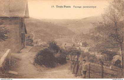 CPA BELGIQUE / TROIS PONTS / PAYSAGE PANORAMIQUE