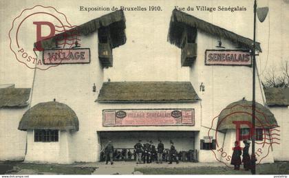 Bruxelles Expo 1910 - Le village Sénégalais    BRUSSEL BRUXELLES belgie belgique