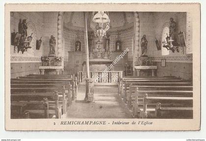 CPA Remichampagne - Intérieur de l'Eglise - Non circulée - Divisée - Phototypie moderne Bruxelles