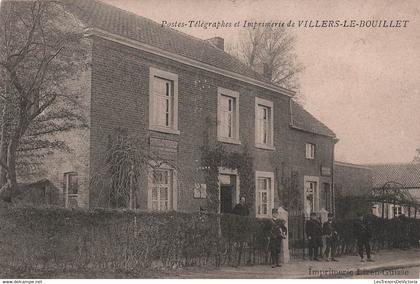 BELGIQUE - villers le bouillet - postes telegraphes et imprimeries - carte postale ancienne -