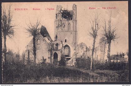 +++ CPA - WOESTEN - Vleteren - Ruines guerre - Eglise  //