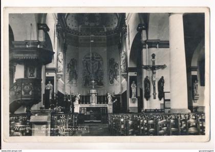 WAARSCHOOT     INTERIEUR PAROCHIKERK.    FOTOKAART