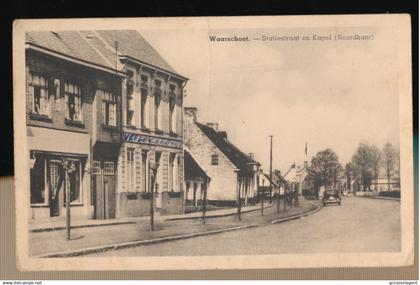 WAARSCHOOT     STATIESTRAAT EN KAPEL ( NORDKANT )