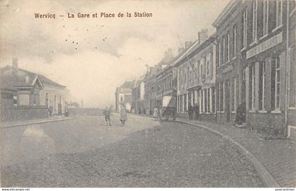 België - WERVIK (W. Vl.) Het treinstation en het stationsplein