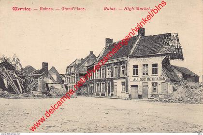 Wervicq - Ruines Grand Place - Au Duc de Brabant - Wervik