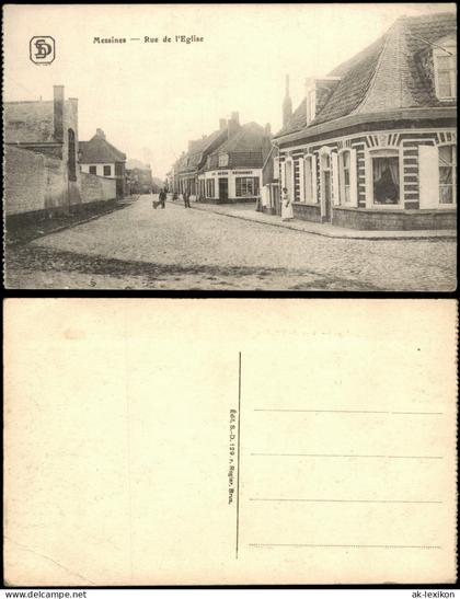 Postkaart Mesen (Belgien) Messines Messines Rue de l'Eglise 1913