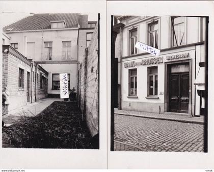 WETTEREN     :  2  foto kaarten   :    Banque de  Bruxelles   (    D'Alost - Aalst  )  -    (  zie scans )