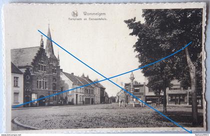 CPA WOMMELGEM Kerkplaats Gemeentehuis