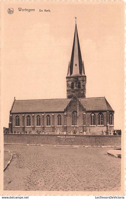 BELGIQUE - Wortegem - Kerk - Eglise - Architecture - Clocher - Flèche - Cimetière - Nels - Carte postale ancienne