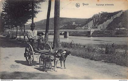 Belgique - Yvoir (Namur) Equipage Ardennais - Attelage de Chiens - Vues de la Vallée de la Meuse - Ed. Nels Série Yvoir
