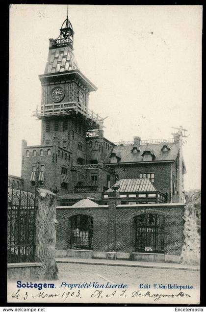 CPA - Carte Postale - Belgique - Sottegem - Propriété Van Lierde - 1903 (CP20935)
