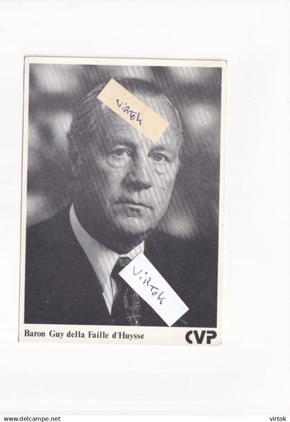 Leeuwergem -  ZOTTEGEM :   Baron Guy della Faille d'Huysse      CVP      : verkiezings drukwerk  (  zie scan )