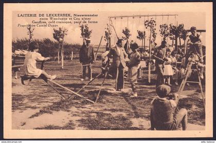 +++ CPA - NIEUWMUNSTER - Laiterie de LEKKERBEK - Entre Wenduyne et Coq sur Mer - Plaine de jeux //