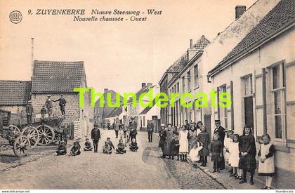 CPA ZUIENKERKE ZUYENKERKE NIEUWE STEENWEG WEST NOUVELLE CHAUSSEE OUEST
